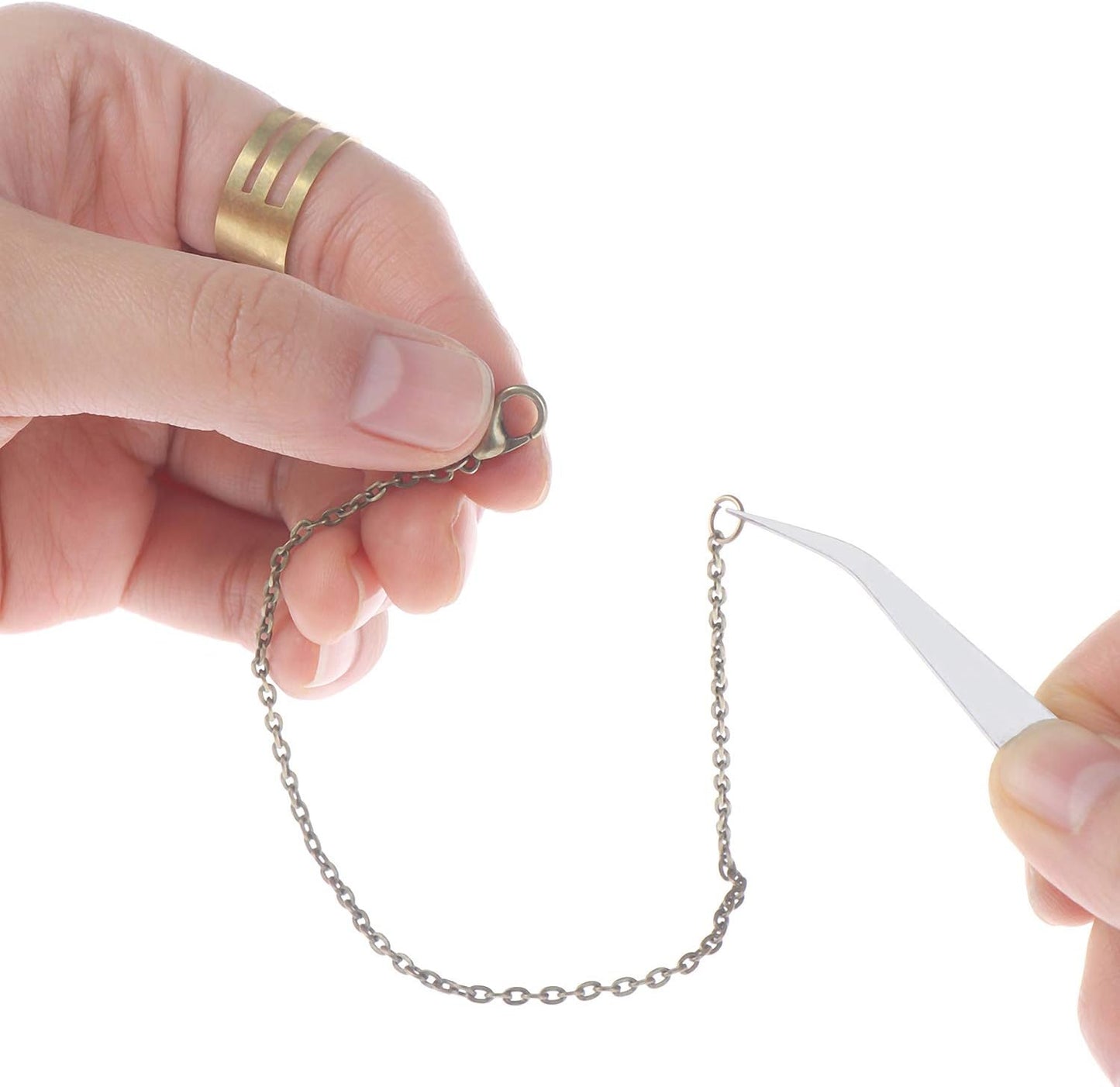 39 Feet Necklace Chains Stainless Steel DIY Link Chain Necklaces with 30Pcs Lobster Clasps, and 100Pcs Jump Rings for Jewelry Making