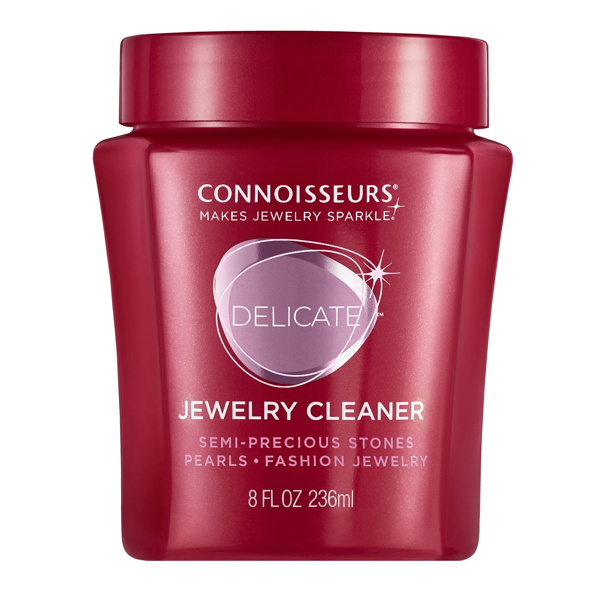 Delicate Jewelry Cleaner Solution for Pearls, Gemstones, and Fashion Jewelry - 8 Fl Oz