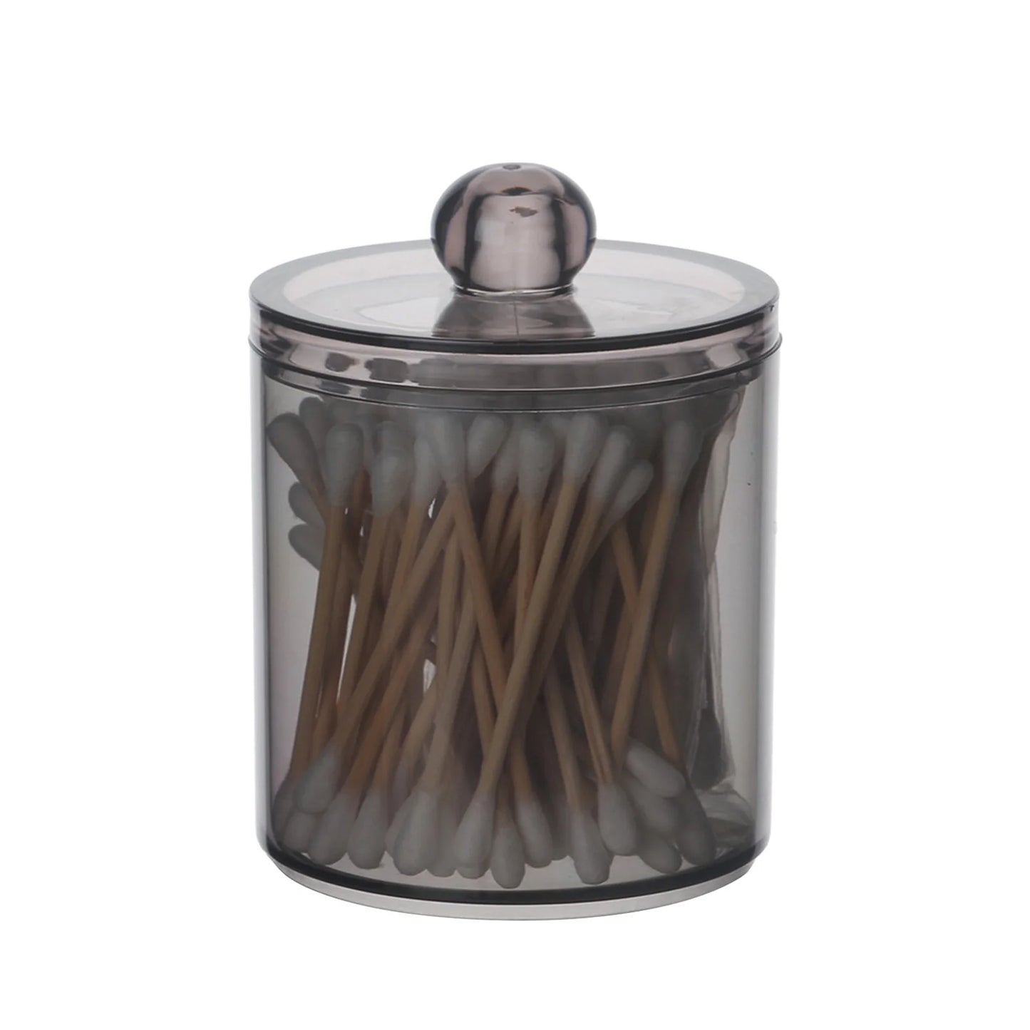 Transparent Dispenser for Cotton Ball Cotton Swab Cotton round Pads Floss - 10OZ Clear Plastic Box for Bathroom Canister Storage Organization