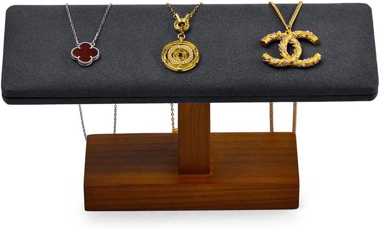 Grey Jewelry Display Stand Necklace Display for Photography Solid Wood Jewelry Display Necklace/Pendant Holder