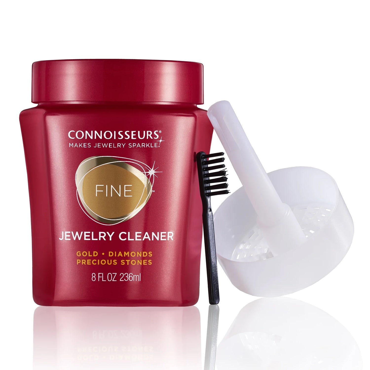 Premium Jewelry Cleaning Solution for Gold, Diamonds, Platinum, and Gemstones, 8 Fl Oz